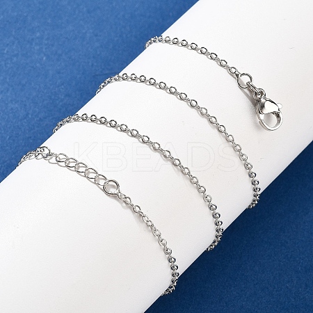 Brass Cable Chain Necklaces for Women NJEW-D302-48P-1