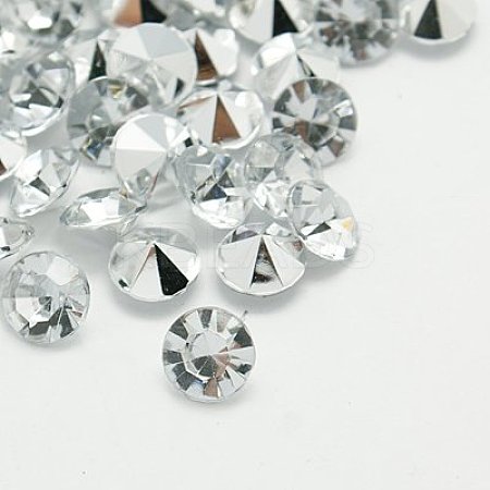Imitation Taiwan Acrylic Rhinestone Pointed Back Cabochons GACR-A003-5mm-01-1