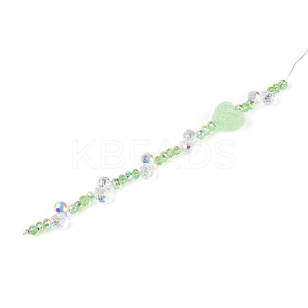 Electroplate Glass and Acrylic Rhinestone Beads Strands MAK-T011-07D-1
