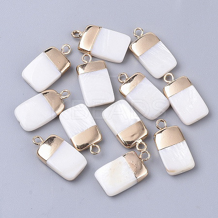 Electroplate Freshwater Shell Pendants LS-X1-SHEL-S276-62A-1