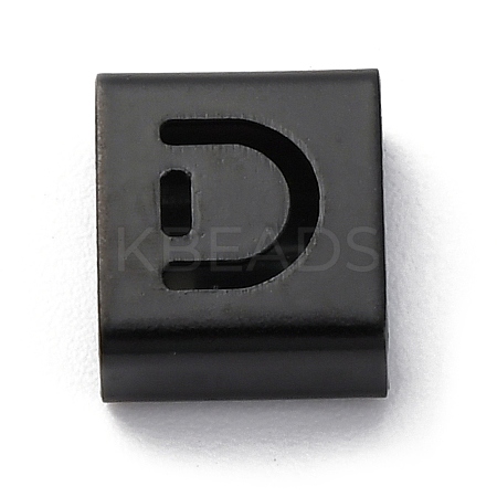 Ion Plating(IP) 304 Stainless Steel Square Slide Charms STAS-L132-01D-B-1