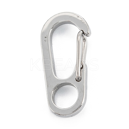 Non-Tarnish 304 Stainless Steel Push Gate Snap Keychain Clasp Findings STAS-C024-13P-1
