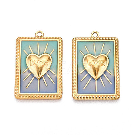 Ion Plating(IP) 304 Stainless Steel Pendants STAS-N107-05B-G-1