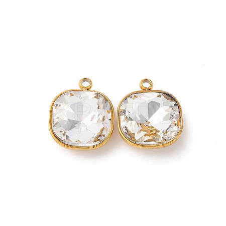Ion Plating(IP) 304 Stainless Steel Rhinestone Pendants STAS-B090-01G-05-1