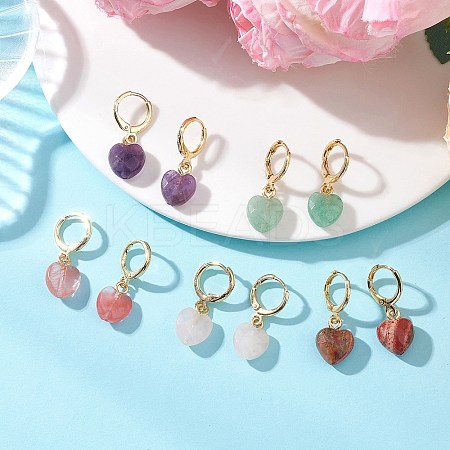 Brass Hoop Earrings EJEW-JE06907-1