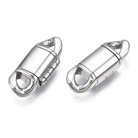 Non-Tarnish 304 Stainless Steel Fold Over Clasps LS-STAS-S080-01A-P-1