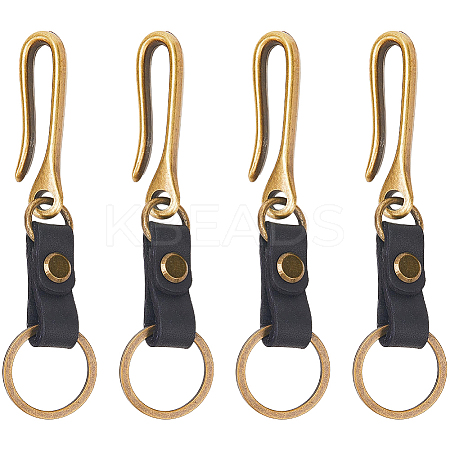 4Pcs Alloy U Shape Belt Hook Keychains KEYC-SC0002-19B-1