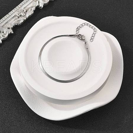 Non-Tarnish 304 Stainless Steel Herringbone Chains Bracelet for Men Women LS-BJEW-D450-01P-03-1