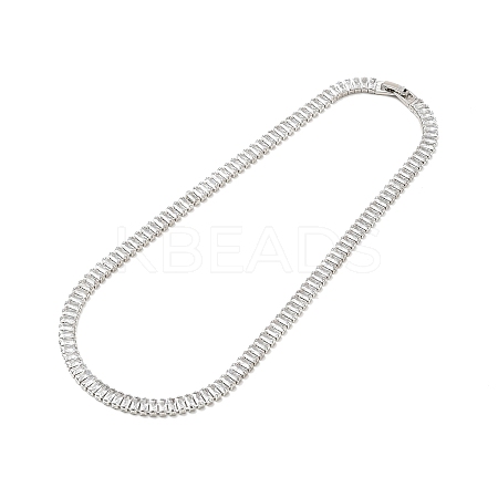 Cubic Zirconia Classic Tennis Necklace for Girl Women Gift NJEW-A005-01P-1