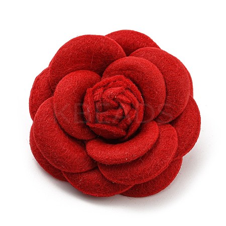 Cloth Art Camelia Brooch Pins LS-AJEW-Q147-01C-1