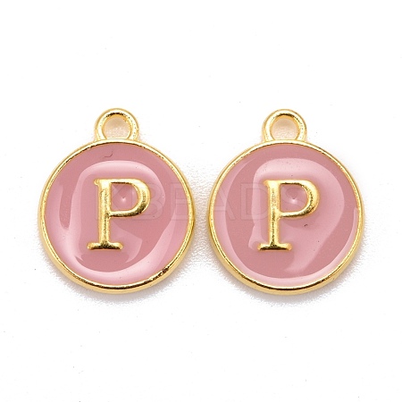 Golden Plated Alloy Enamel Charms ENAM-S118-07P-1