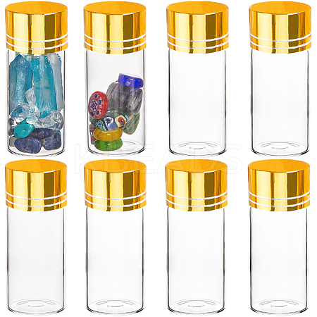 40Pcs Clear Glass Bottles Bead Containers CON-SC0001-15B-02-1