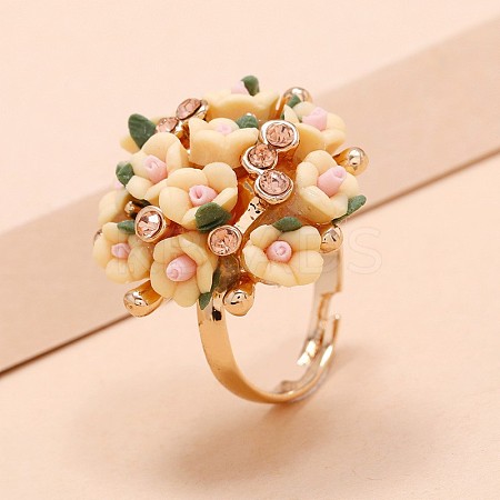 Alloy Rhinestone Finger Rings for Women WG4BC41-04-1
