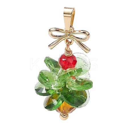 Brass & Glass & Alloy Pendants PALLOY-JF02995-1