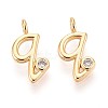 Brass Micro Pave Cubic Zirconia Charms KK-N263-97G-Q-1