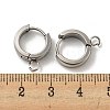 Tarnish Resistant 201 Stainless Steel Huggie Hoop Earrings Findings STAS-A167-01S-P-3