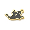 Halloween Theme Ion Plating(IP) 304 Stainless Steel Enamel Pendants STAS-M011-04B-2