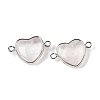 Natural Quartz Crystal Love Heart Pendants G-T138-205C-P-3