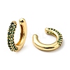 Cubic Zirconia C-Shaped Cuff Earrings LS-EJEW-G295-19G-01-2