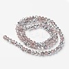 Electroplate Transparent Glass Beads Strands EGLA-A034-T8mm-M08-2