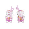 Imitation Bubble Tea Transparent Resin Pendants RESI-T052-04D-4