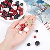 90Pcs 9 Style Resin Rhinestone Graduated Beads RESI-AR0001-41-3