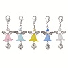 Angel Acrylic & Alloy Pendant Decoration HJEW-JM01022-S-1