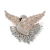 Swan Alloy Rhinestone Lapel Pins for Backpack Clothes JEWB-H032-03LGP-2