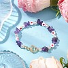 Natural Amethyst Chip Beaded Stretch Bracelets BJEW-JB10507-2