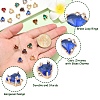 20Pcs Brass Micro Pave Cubic Zirconia with Glass Charms KK-YW0002-93-4