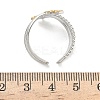 Sun 304 Stainless Steel Rhinestone Cuff Rings LS-RJEW-D338-04GP-3