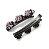 Fashion Double Layer Resin Rhinestone Alligator Hair Clips Sets PHAR-P005-25-5