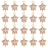 20Pcs Brass Pave Clear Cubic Zirconia Links KK-GO0001-95-1
