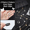 2 Pairs 2 Colors Iron Snap Hair Clips OHAR-HY0001-01-3
