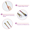 DICOSMETIC 2Pcs 2 Style Magic Wand Wooden Home Decorations DJEW-DC0001-02-5