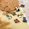 28Pcs 14 Styles Opaque Acrylic Pendants SACR-TA0001-11-7