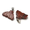 Natural Red Rainbow Jasper Pendants G-Z067-01P-03-3