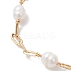 Natural Freshwater Pearl Beaded Link Bracelets BJEW-JB12849-3