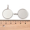 304 Stainless Steel Pendant Cabochon Settings STAS-I328-01H-P-3