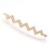 Brass Micro Pave Cubic Zirconia Links ZIRC-E124-49G-1