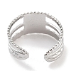 Non-Tarnish 304 Stainless Steel Open Cuff Rings RJEW-K273-10P-3