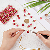 80Pcs Glass Pearl Pendants PALLOY-FH00015-3