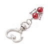 Angel Glass Pearl Pendant Decoration HJEW-JM02597-01-5