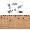 Tarnish Resistant 201 Stainless Steel Fold Over Crimp Cord Ends STAS-R055-08-3