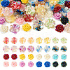 48Pcs 16 Styles Luminous Opaque Resin Cabochons RESI-TA0002-27-2