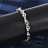 304 Stainless Steel Infinity Link Chain Bracelets for Women Men BJEW-F488-53D-P-3