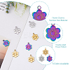 18Pcs 3 Colors 201 Stainless Steel Pendants STAS-DC0013-92-3