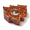 Natural Red Jasper & Resin Candle Holder Molds DJEW-H012-03B-3
