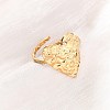 304 Stainless Steel Open Cuff Rings for Women RJEW-K309-06G-1