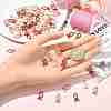 DIY Awareness Ribbon Alloy Enamel Pendant & Waxed Polyester Cord Making Kits DIY-YW0011-74-4